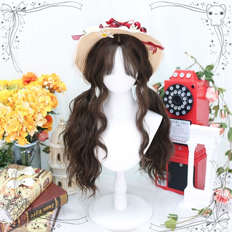 Long Curly Waffle-Style Lolita Wig for Daily Natural Wear, Full Head Wig for Women, Cute Cosplay Style Long Curly Waffle-Style Lolita Wig for Daily Natural Wear, Full Head Wig for Women, Cute Cosplay Style