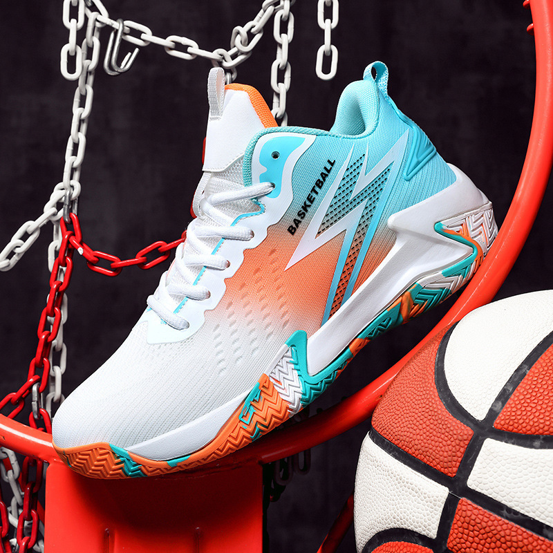 Large size 4748 mesh basketball shoes, non-slip, wear-resistant, shock-absorbing, professional competition shoes for middle school students, men's sports shoes Large size 4748 mesh basketball shoes, non-slip, wear-resistant, shock-absorbing, professional competition shoes for middle school students, men's sports shoes