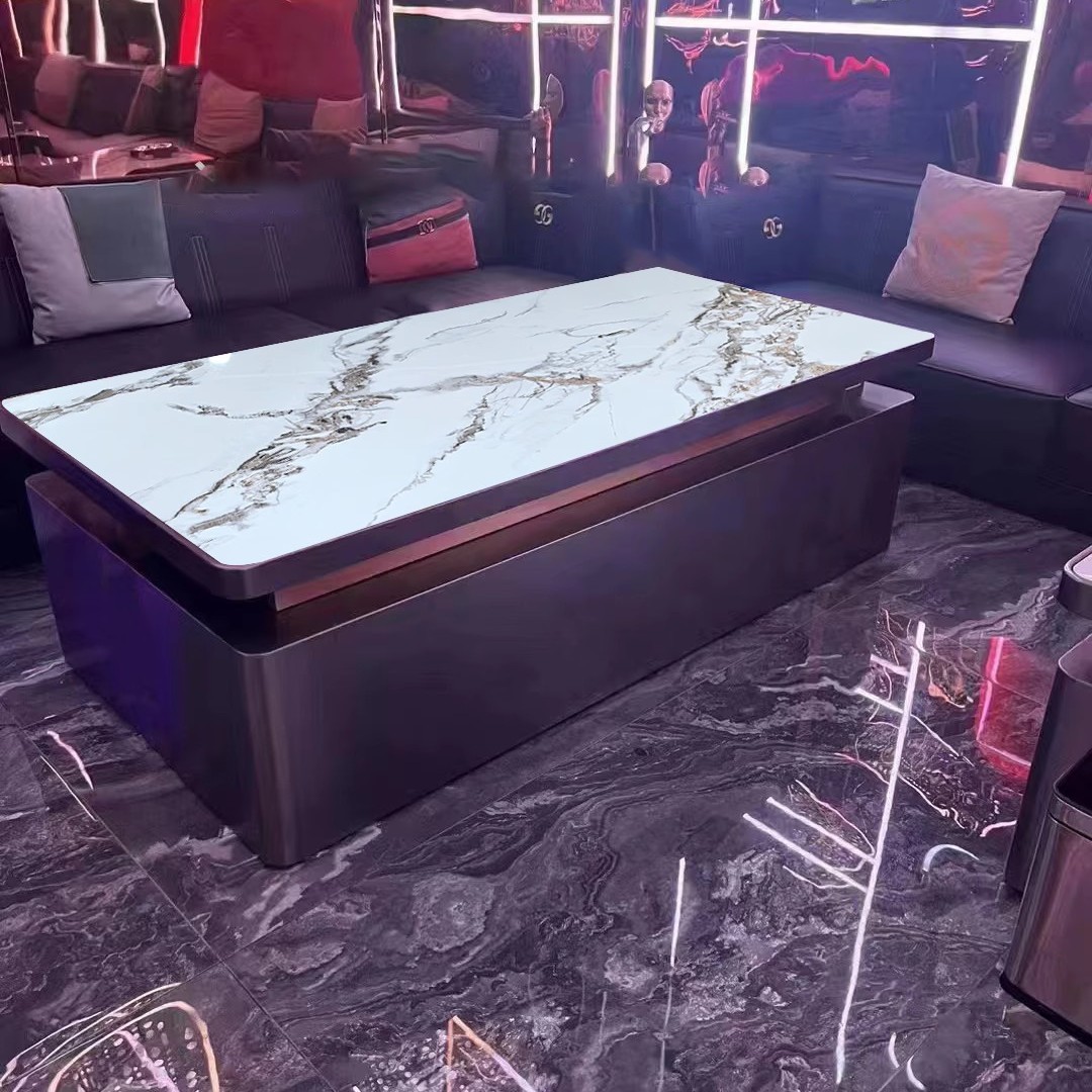 고급 차가운 옥 슬레이트 가장자리 커피 테이블 2 (재고 있음)