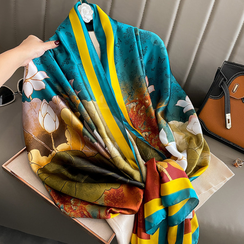  new style imitation silk temperament scarf for women autumn and winter warm scarf fashionable cold-proof shawl with scarf and silk scarf