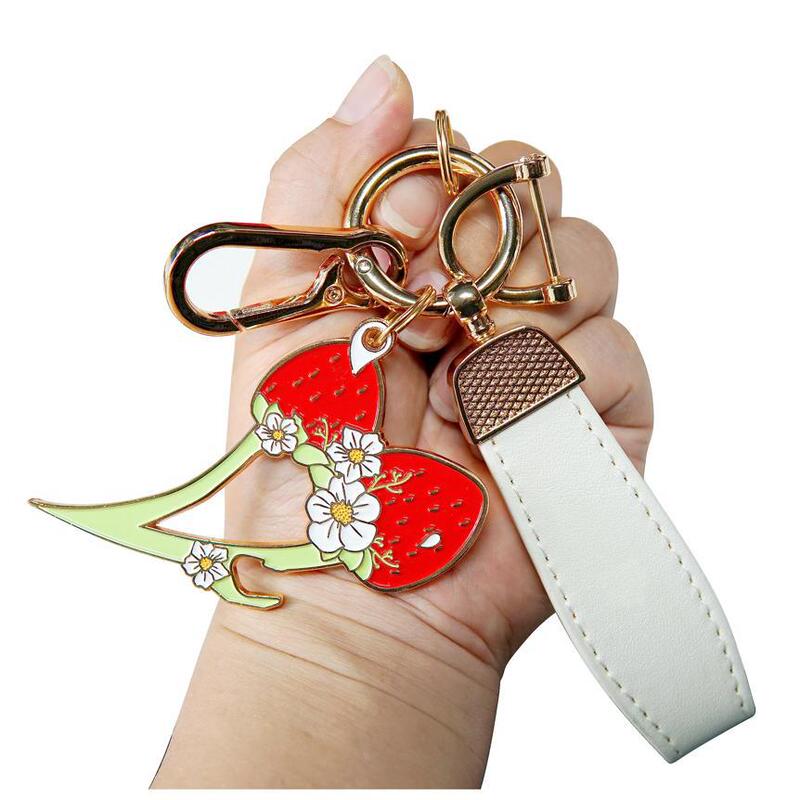 Strawberry Love Keychain Lady Keychain Safety Self-defense Strawberry Keychain Accessories suit