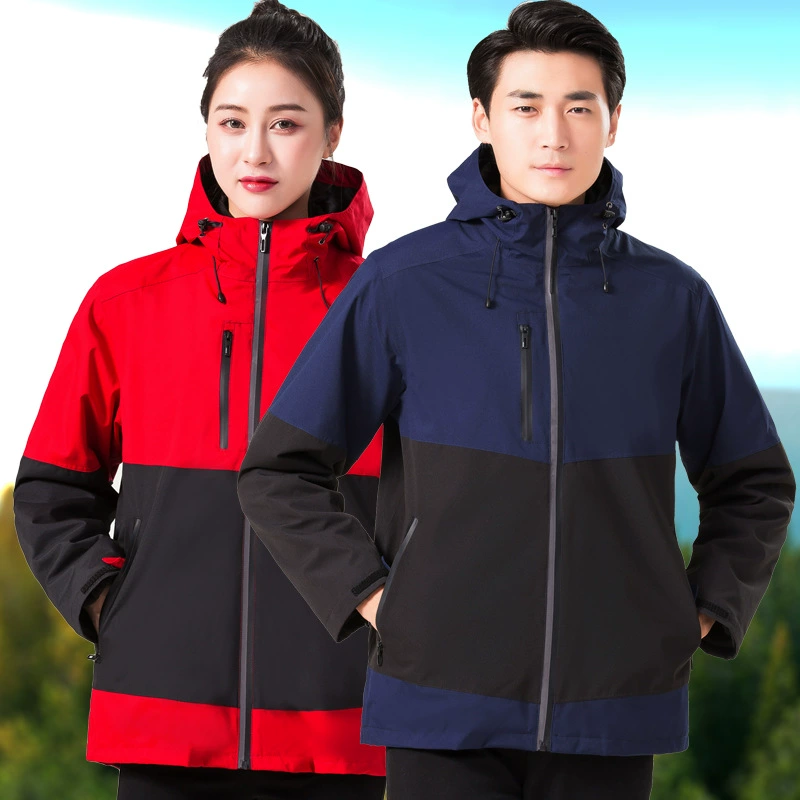 Новая уличная одежда для мужчин и женщин, осенне-зимняя одежда «Три в одном» на флисовой подкладке, одежда для альпинизма, рабочая одежда, солнцезащитный костюм из двух частей