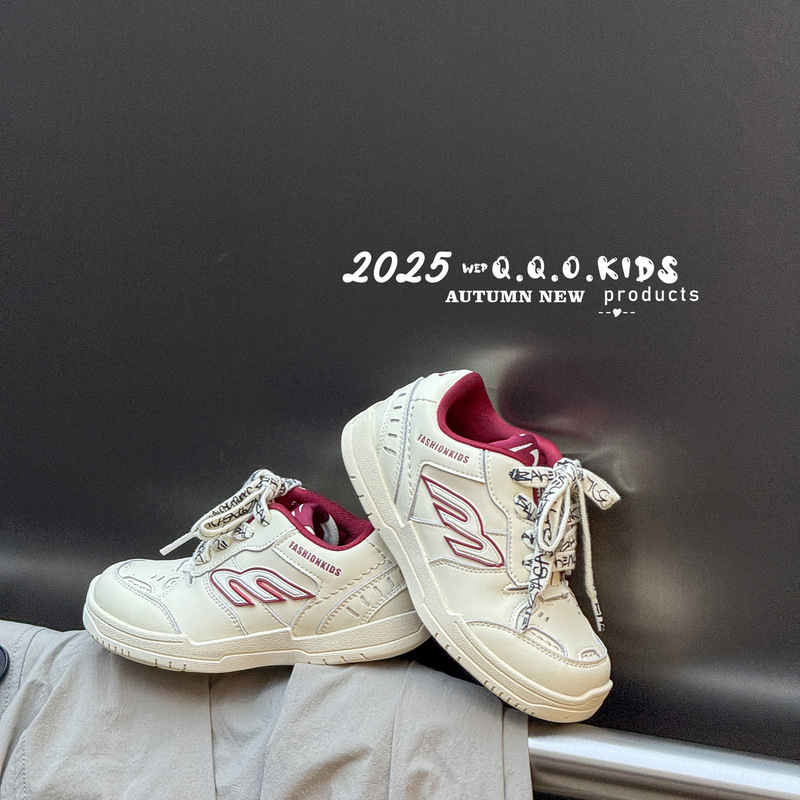 QQO童鞋 2025秋季新款男童软底舒适运动休闲鞋洋气百搭女童德训鞋|undefined