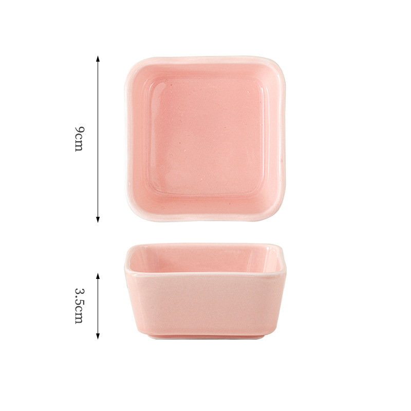 陶瓷方形小碟子蘸料碟日式味碟火锅蘸料碗商用创意烤肉调料碗|undefined