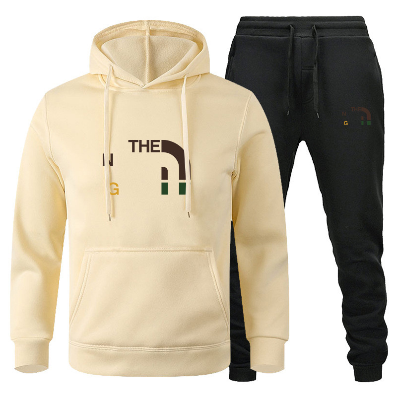 Venta caliente transfronteriza hombres otoño e invierno sudadera con capucha traje de suéter más terciopelo cálido traje casual suéter deportivo al por mayor