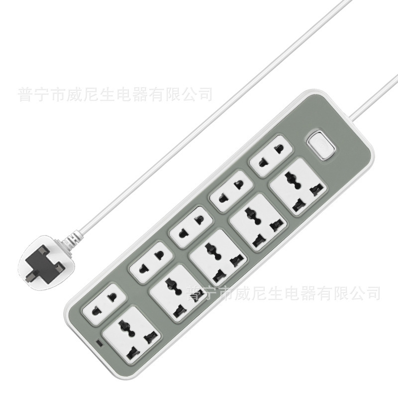跨境专供万能通用孔多孔位安全排插插线板厂家直销外贸电源插座