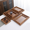 Walnut woodiness Tray rectangle tea set Fruit plate Japanese household glass tea tray Nordic plate