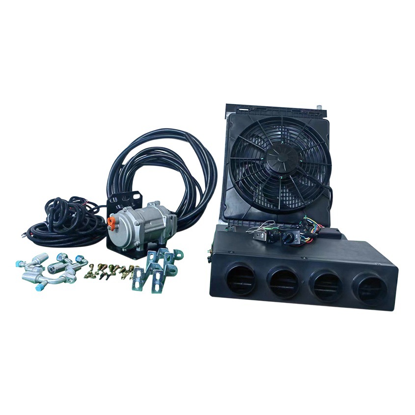 12V 24V coche eléctrico aire acondicionado (salida de aire con 404) adecuado para camiones ligeros camiones pesados ingeniería vehículo cosechadora