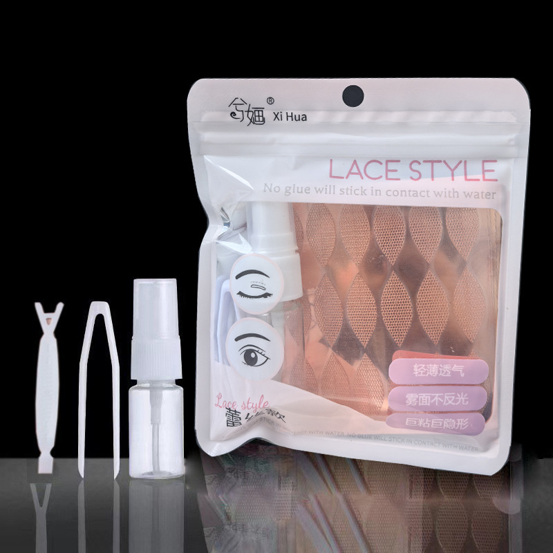 Extra large lace double eyelid stickers widened Half Moon type XXL lightweight eye stickers glue-free multi-layer eyelid Extra large lace double eyelid stickers widened Half Moon type XXL lightweight eye stickers glue-free multi-layer eyelid