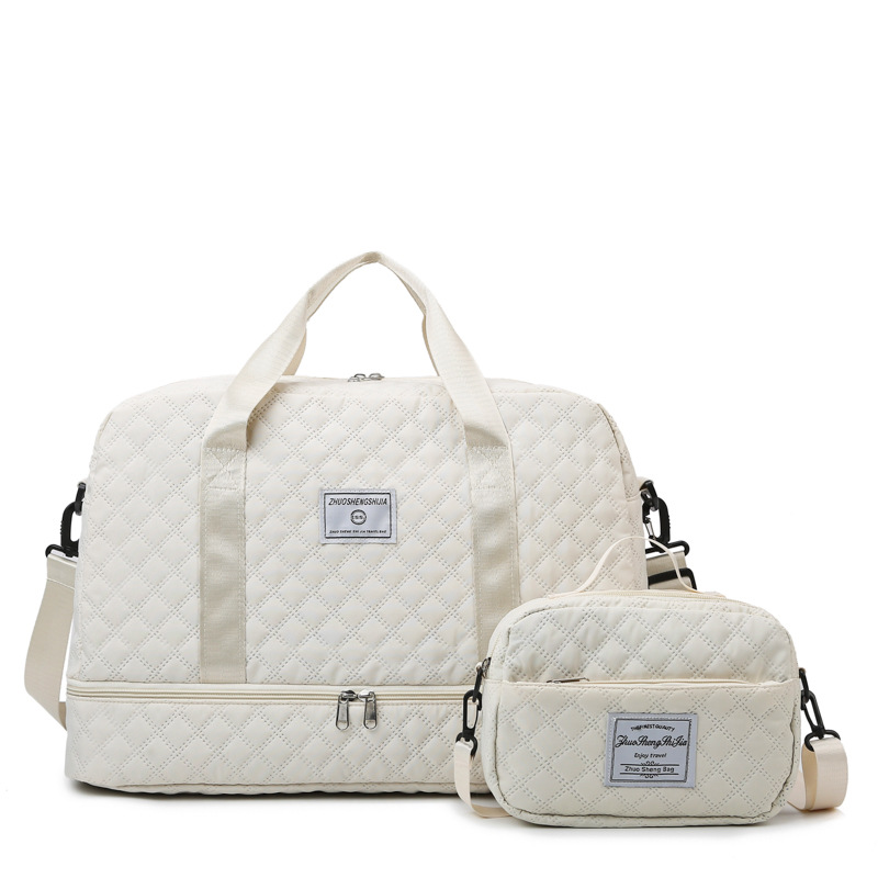 Moda corta distancia viaje rombo seco y húmedo separación deportes bolso de yoga fitness bolsa de gran capacidad de almacén de zapatos bolsa de viaje