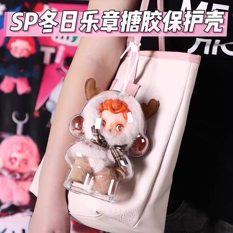 バブルマットspエナメルぬいぐるみSKULLPANDA冬楽章全透明アクリル保護カバー|undefined