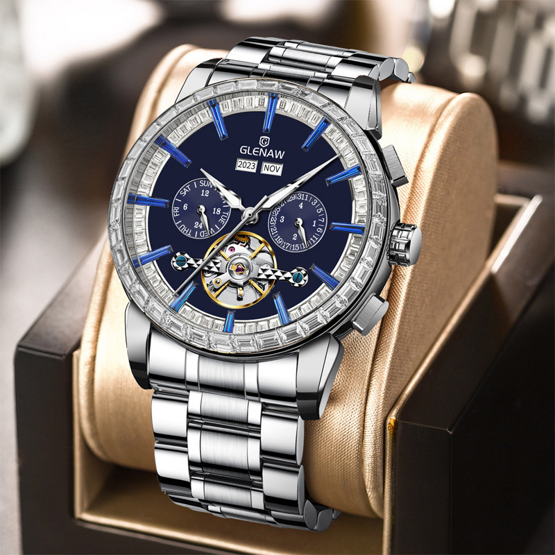 Glen New Perpetual Calendar Multifunctional Automatic Mechanical Watch Diamond Men's Watch 8996