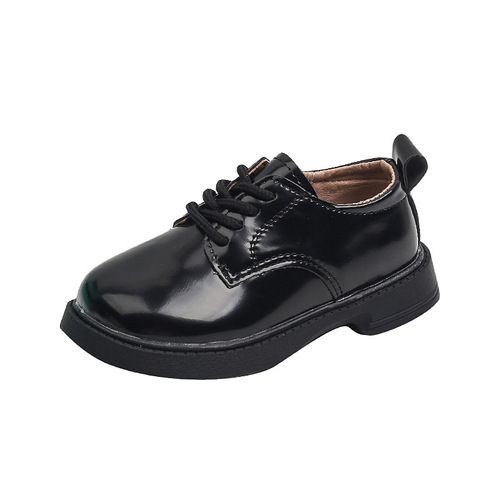 Children's leather shoes 2026 spring new matte performance shoes England lacing daily girls 'single-layer shoes boys' leather shoes