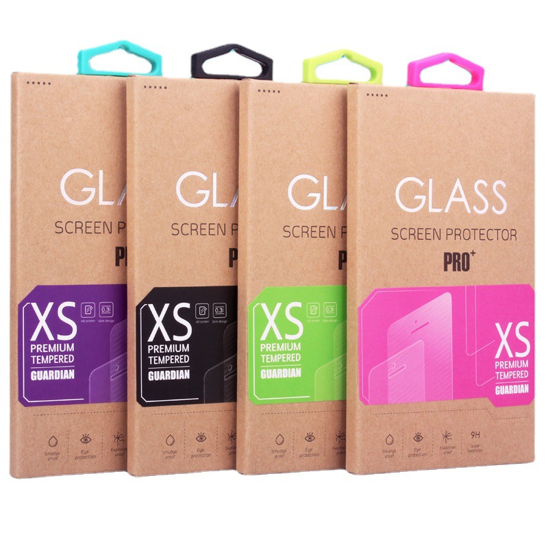 牛皮纸钢化膜包装盒 苹果手机6.7寸玻璃膜包装 保护膜包装 KJ-263