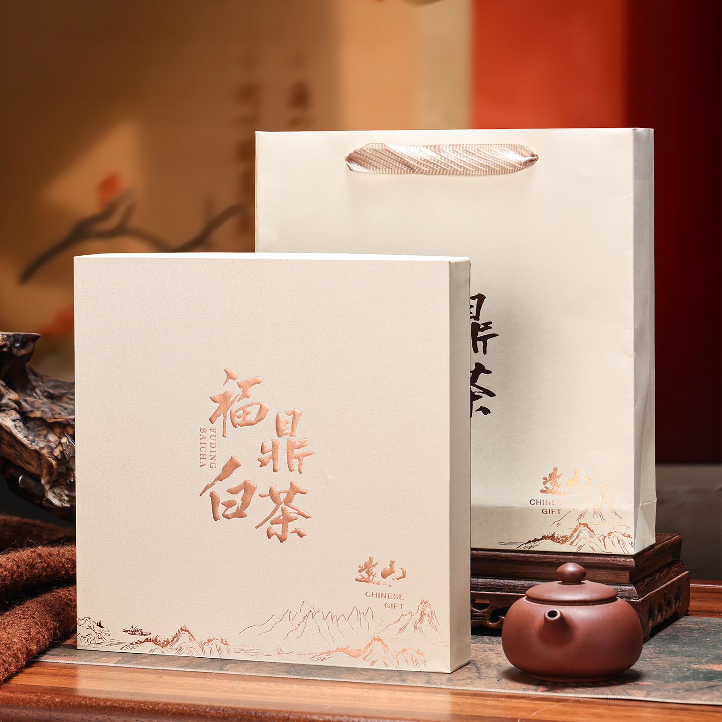 福鼎白茶包装盒高档357克收纳茶饼普洱茶礼盒空盒子2025新款批发