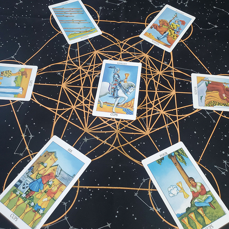 Rider Waite Tarot Oracle Cards Orange Knight Party Game Deck_voghion.com