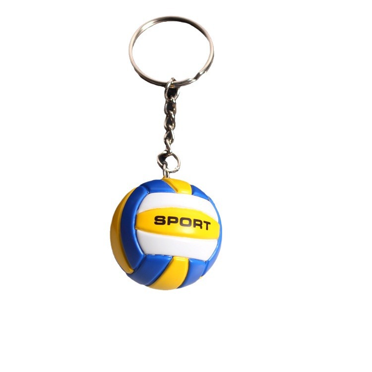Deportes llavero baloncesto voleibol rugby pu cuero simulación bola colgante ventiladores suministros creativos pequeños regalos