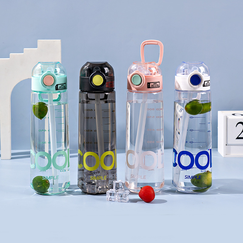 Yitong nueva taza de agua deportiva de gran capacidad taza de plástico de verano estudiantes de oficina adultos hervidor de agua portátil de paja