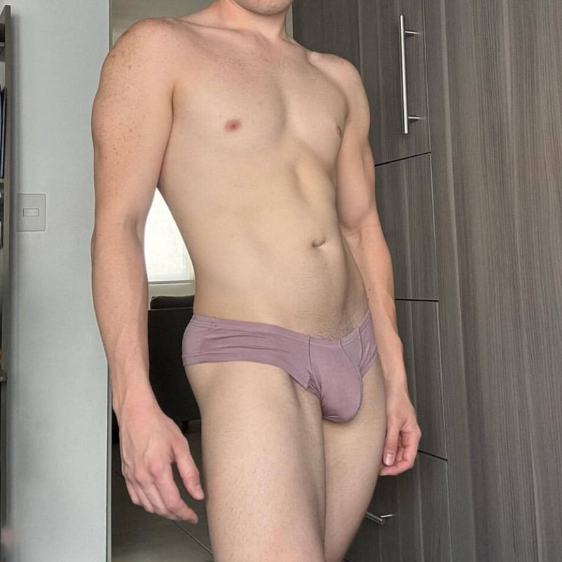 Sexy Underwear Modal Men's Briefs Solid Color Bikini Low Waist Clip Hip Traceless Sports Comfortable Large