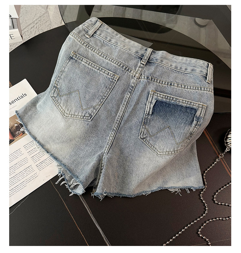 Women's Clothing Sweet Fashion Casual Suit For Women Summer New Round Neck Printed Embroidered T Shirt Loose Denim Shorts Two Piece Suit Trendy_ecoleips.com