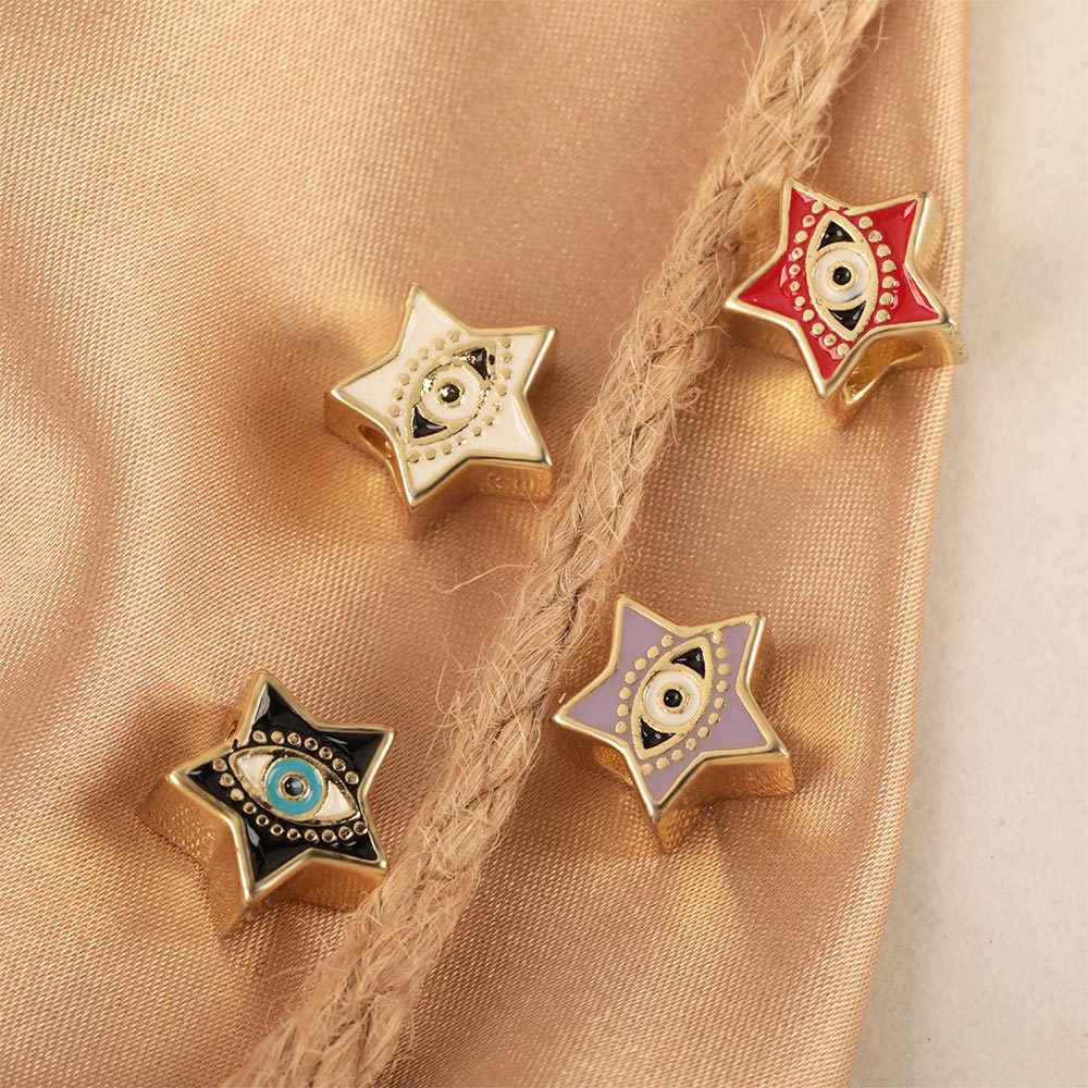 1 Piece Copper Devil's Eye DIY Jewelry Accessories Pendant display picture 5