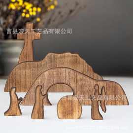 跨境新款The empty tomb 节日场景装饰摆件DIY桌面氛围创意摆件