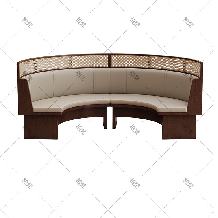Mesa y silla de comedor de caña del sudeste asiático Comedor comercial de restaurantes de restaurantes de caña de arco de caña sofá personalizado