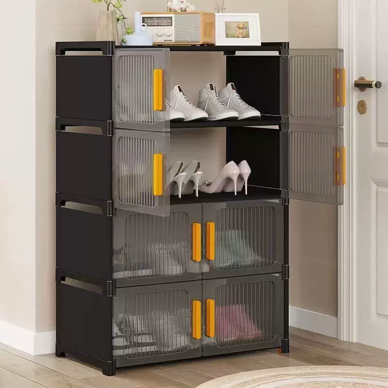 Полка для обуви прочная и долговечная, многослойная бытовая простая полка для обуви для арендного жилья, студенческого общежития, компактная полка для хранения.