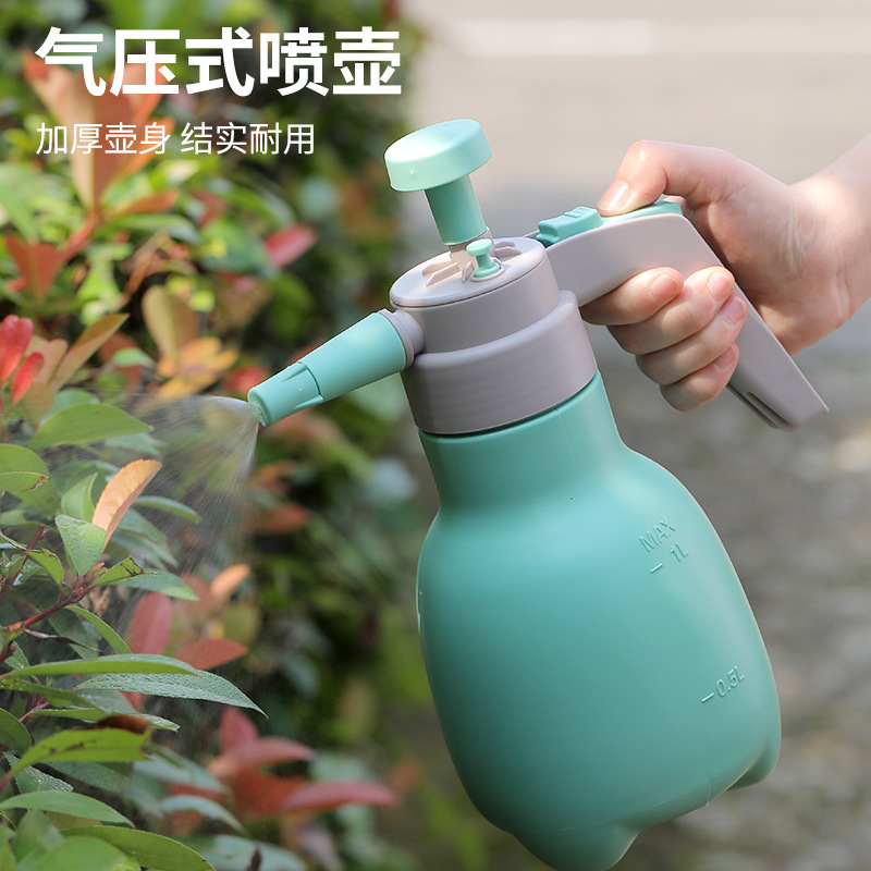 Jardín de plástico jardinería a prueba de explosiones regadera rociador neumático riego multi-carne squeeze riego olla