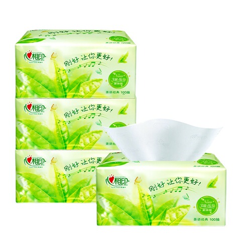 Xinxiangyin Tea Scent 24 Packs Full Box Household Affordable Facial Paper Large Pack Toilet Paper Napkins
