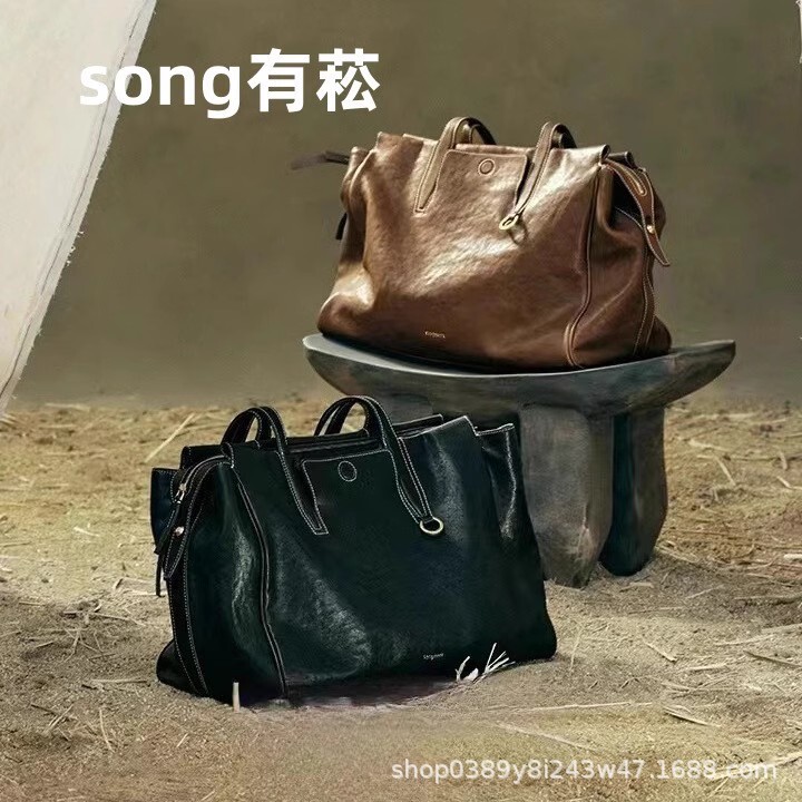 Li Na's Same Style Tracking Travel Bag Series Vegetable-Tanned Leather Briefcase Large-Capacity Commuter Tote Bag Handbag for Women Li Na's Same Style Tracking Travel Bag Series Vegetable-Tanned Leather Briefcase Large-Capacity Commuter Tote Bag Handbag for Women