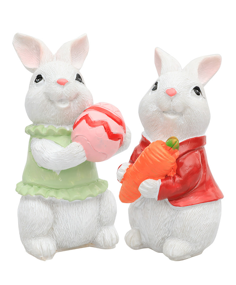 Cartoon Style Rabbit Resin Ornaments display picture 1