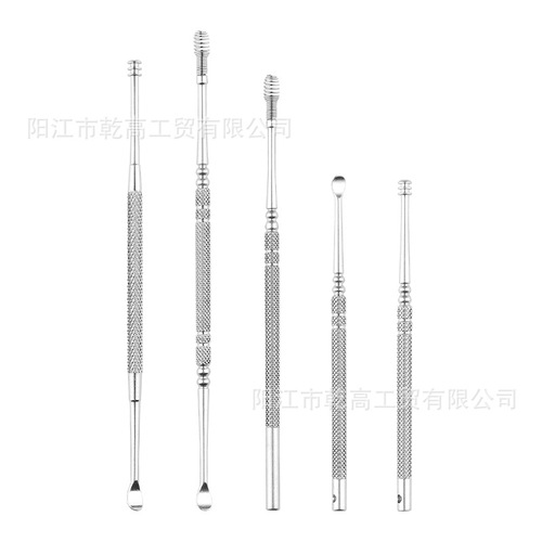 Factory Wholesale Stainless Steel Double-Head Spring Spiral Ear Scoop Tool for Home Use, Multiple Styles of Ear Scoops for Cleaning Ear Canal