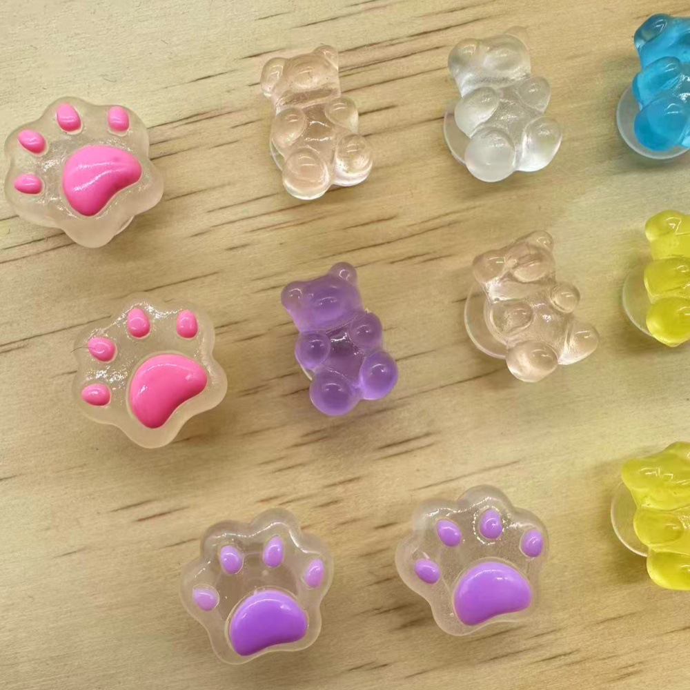 AB color adorable oso guía guía zapatos guía huellas de oso guía guía zapatillas guía guía di accesorios botones