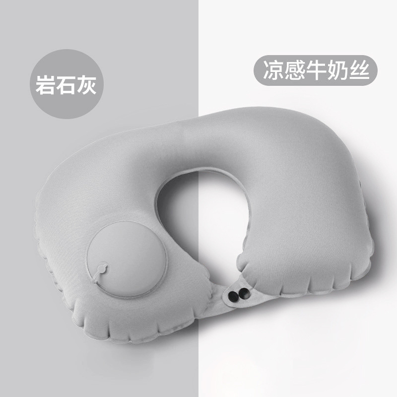 U型枕ミルク糸tpu押圧インフレータブル枕屋外携帯首枕はins風u型枕を収納できます。|undefined