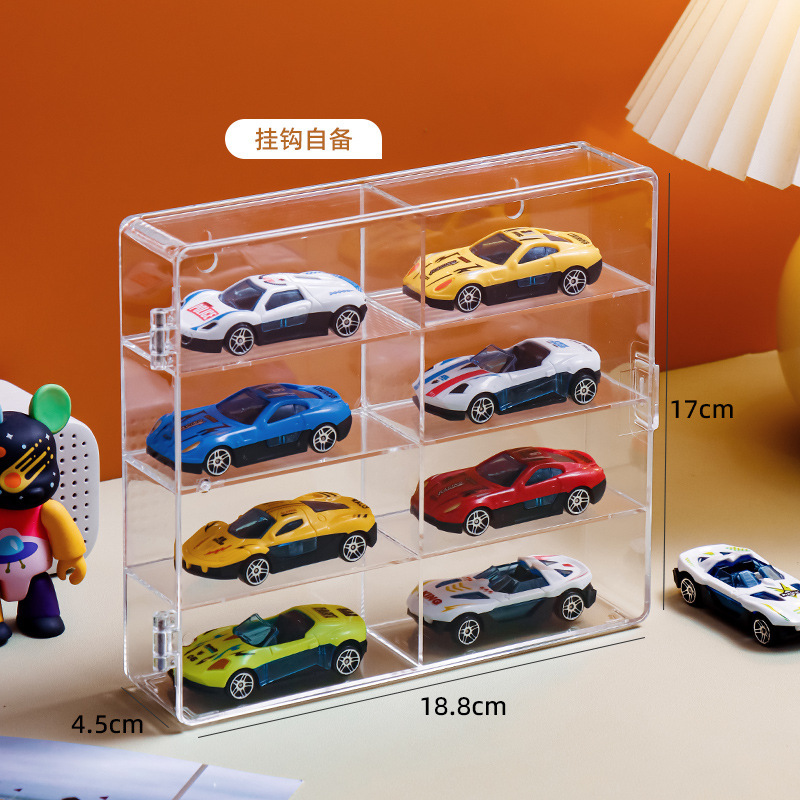 工場卸売り玩具車模型収納箱分格多層透明棚1:64風火輪車位箱|undefined