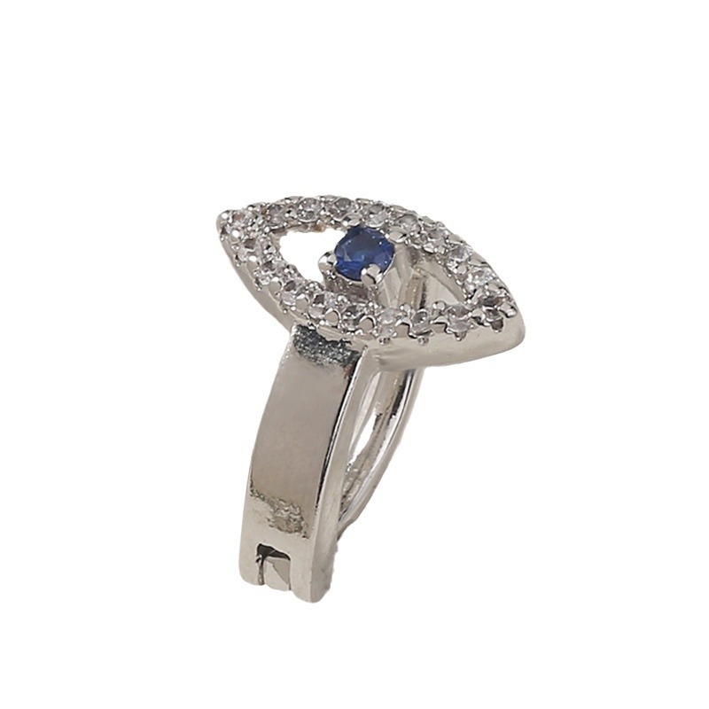 Unique Hip Hop Evil Eye Belly Button Ring With Sparkling Stones_voghion.com