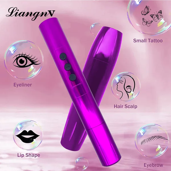 Wireless Tattoo Embroidery All-In-One Machine, Plug-In and Rechargeable Eyebrow Tattoo Machine, Eyebrow, Eye and Lip Tattoo Embroidery All-In-One Machine