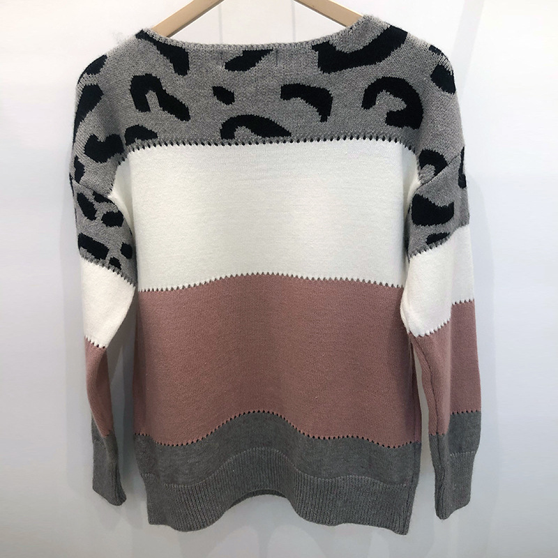 Afslappet sweater med rund hals til kvinder efterår og vinter, ny dame pullover langærmet skjorte med bund til kvinder_voghion.com