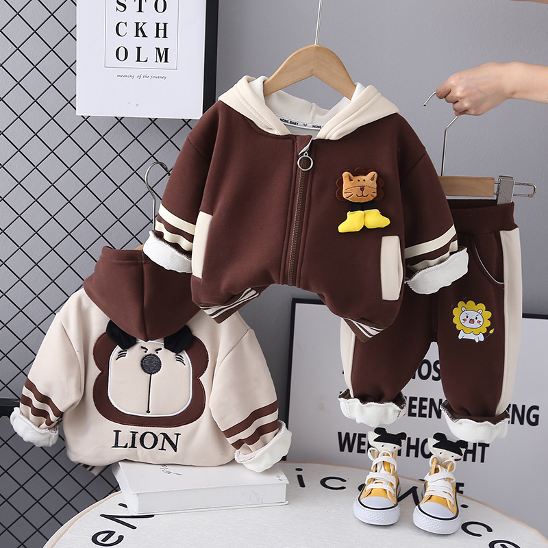 Doudou Plush Baseball Baby Hat Two piece Set for Boys Girls Spring and New Autumn Children_voghion.com