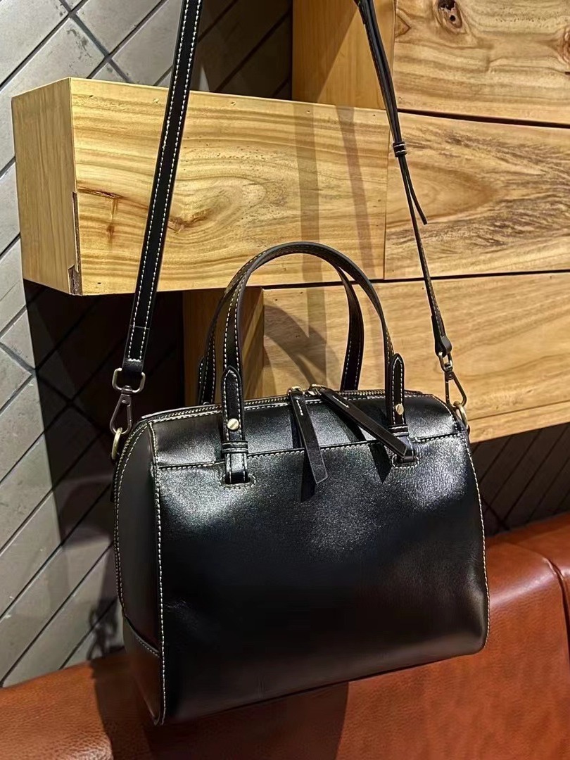 Bolso de cuero curtido vegetal primera capa de piel de vaca gran bolsa de pasta de árbol de cuero retro bolsa de mensajero de moda casual todo-fósforo de cuero suave 775