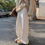 直筒高腰加厚秋冬阔腿裤
