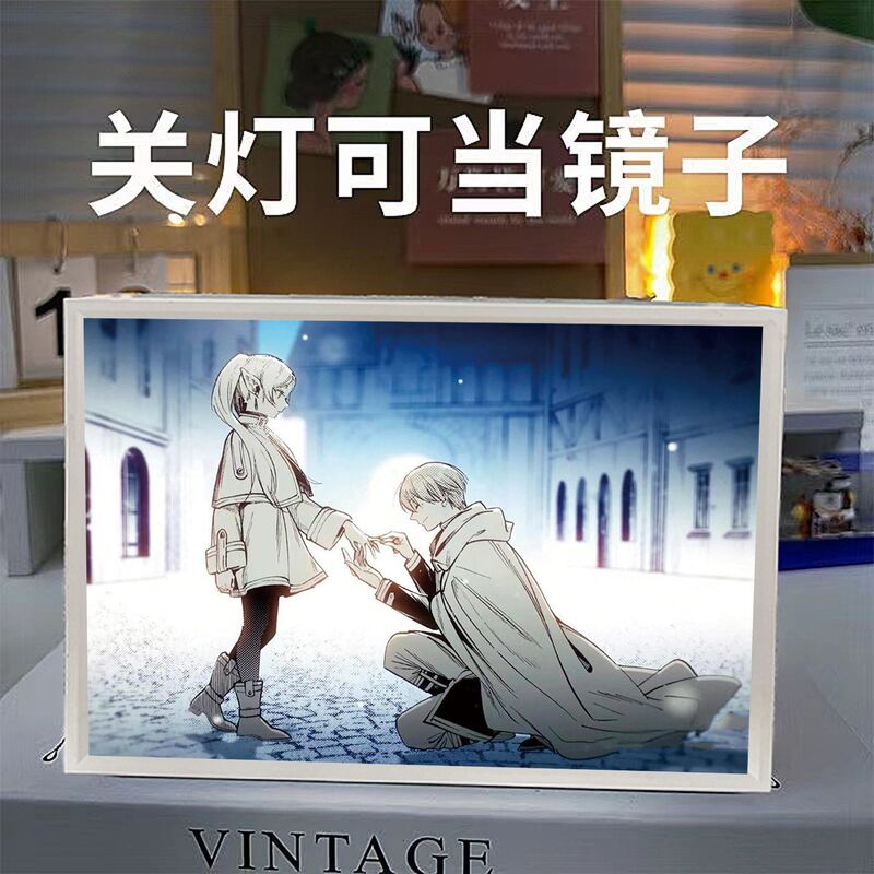 葬儀フリリアンミラーライトペイントアニメーション周辺装飾デスクトップフォトフレーム装飾品雰囲気ガールフレンドギフト|undefined