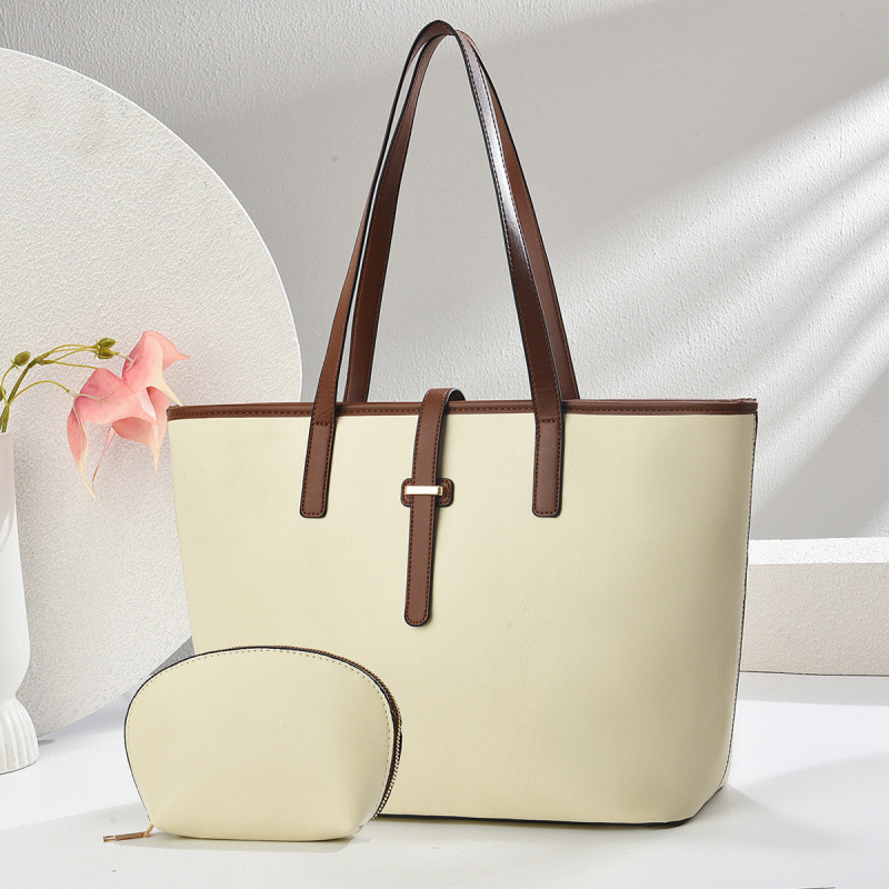 Tote Bag Taizhou Women's Bag New Export Cross-Border Wholesale Pure Color Mother-In-Law Bag Texture Totebags