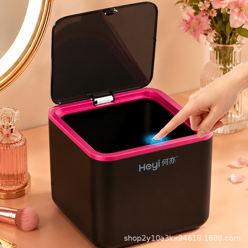 New Model of Household Desktop Trash Can, Office Desk Trash Bin with Lid, Mini Small Paper Basket, Press-Type Desktop Trash Can New Model of Household Desktop Trash Can, Office Desk Trash Bin with Lid, Mini Small Paper Basket, Press-Type Desktop Trash Can