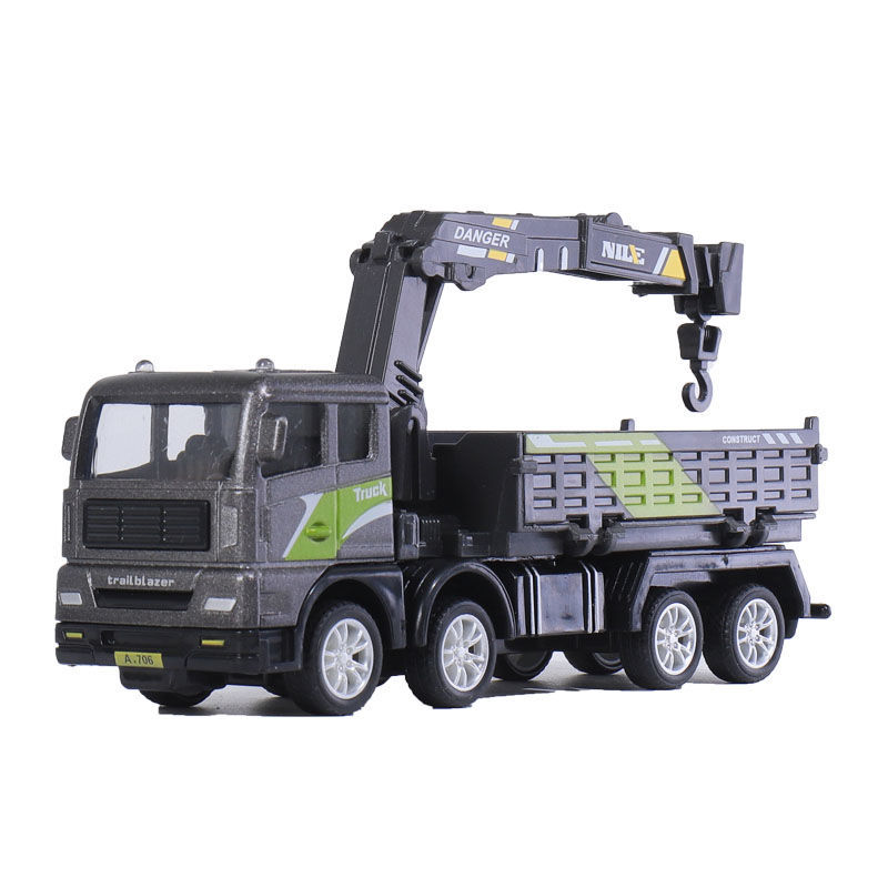 Alloy toy engineering vehicle real crane crane inertia drop-resistant dump truck boy baby rescue vehicle model