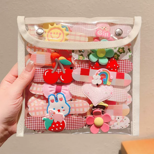 Cartoon Bangs Stickers for Children, Hair Tidying Magic Tool, Baby Hair-Friendly Magic Tape Hair Clips, Girls' Back-Of-The-Head Hair Accessories