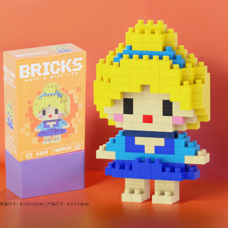 レゴビルディングブロック、小さな粒子ビルディングブロック、ステッチ漫画ブラインドボックスビルディングブロック、男の子と女の子向けの子供用知育玩具と互換性があります。|undefined