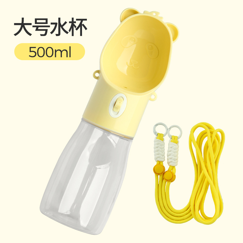 Taza para mascotas, taza de agua portátil para perros, taza de agua para salir, taza para beber para mascotas con mensajero, taza de agua para pasear al perro al aire libre