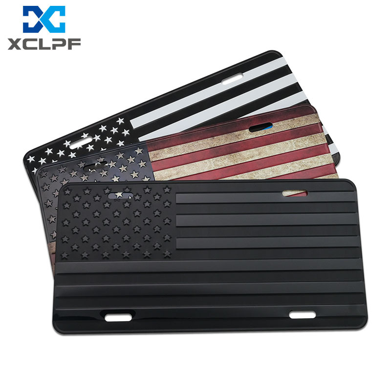 Cross-border new model US-standard universal license plate license plate holder American car culture wall art tin plate 30*15